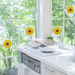 sticker mural adhésif fleur tournesol jaune rouge noir décoration murale antiparasitaire 10pcs 20pcs 30pcs