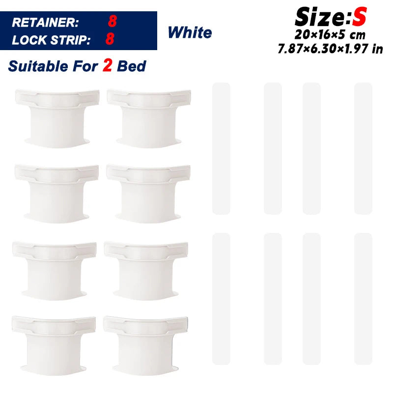 supports drap blancs modernes clips anti dérapants 500 pièces lit familial sécurité maison