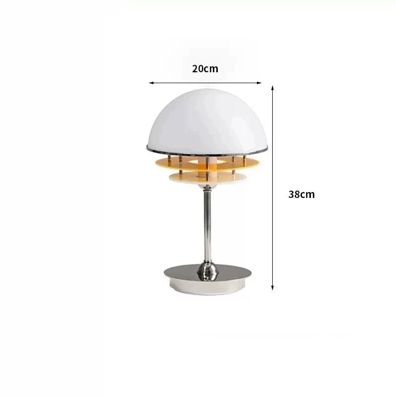 lampe table moderne contemporain lumière chaude led blanc opaque métal