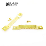 clips métalliques or noir argent rayures dentelées modernes vis dorées noires argentées