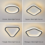 lampe couloir moderne blanc noir rond carré pentagone