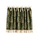 tablier cuisine noël motifs sapins étoiles boules poinsettia vintage opacité rubans fixations festive rustic