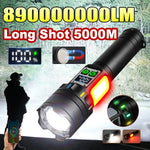 torche rechargeable puissante laser anti choc multifonction camping extérieure led affichage numérique