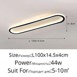 lampe led moderne blanche rectangulaire bord noir éclairage intérieur chambre salon