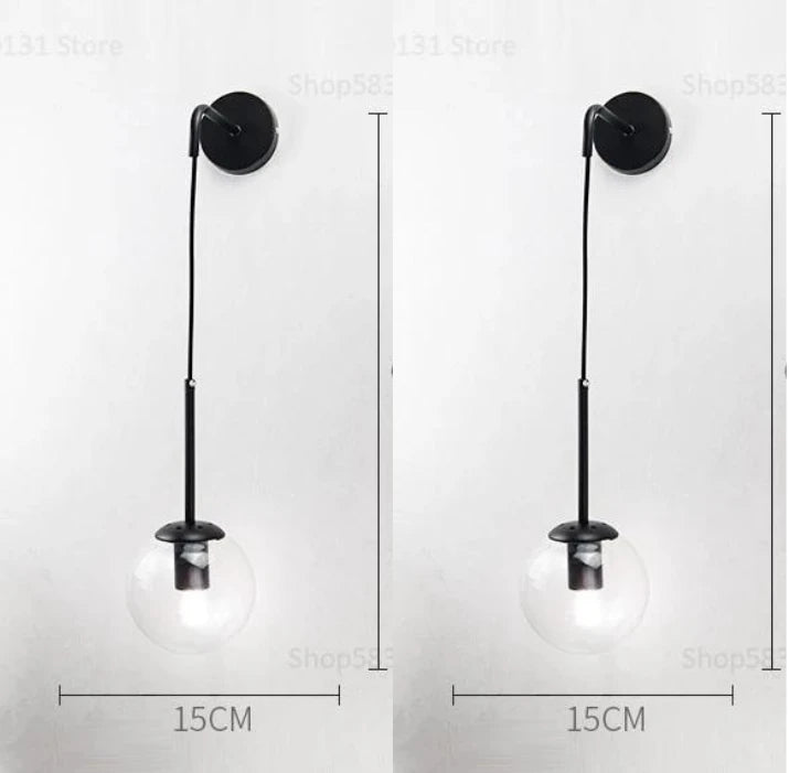 lampe murale moderne or transparent fixée mur ampoule led 220v 249lm 3ans garantie