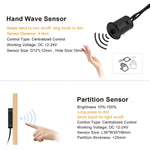 capteurs mouvement lumière noir adhésifs modernes sensor pir touch main partition double porte