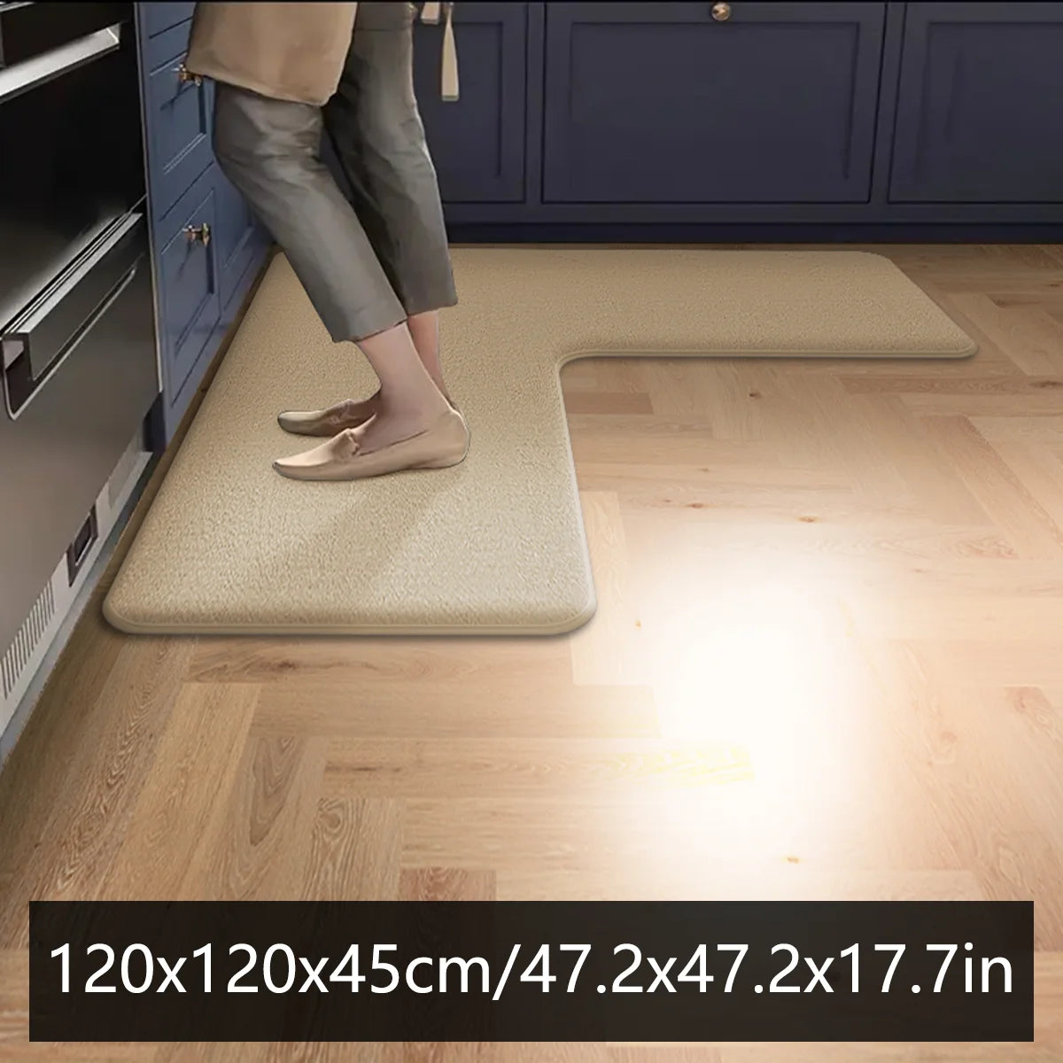 tapis sol antidérapant gris foncé moderne uni doux cuisine salle bain porte chambreintérieur