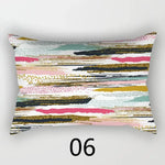 taie d'oreiller rectangulaire 30x50cm housse coussin décoration moderne motif abstrait coton polyester