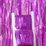 rideau festif violet pailleté adhésif transparent occasion anniversaire mariage noël