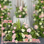 décoration mariage événement rose vert fleurs naturelles romantiqueextérieur table centre