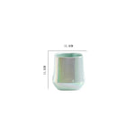 Cache pot céramique moderne blanc doré noir plante verte lisse brillant minimaliste