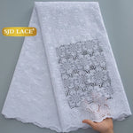 dentelle blanche florale opaques classique mariage fête yards haute qualité