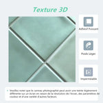 carreaux auto adhésifs pvc 3d vert pastel modernes cuisine salle bain mural 29x29cm