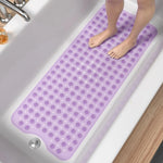 tapis bain antidérapant noir texturé surface ventouses 40x101cm moderne salle bain