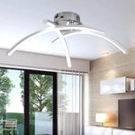 lampe led moderne blanc contemporain lignes courbes fixation murale bande acrylique aluminium