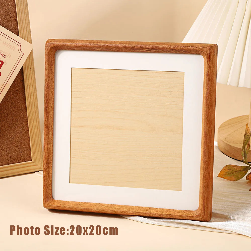 cadre photo classique bois naturel blanc 10x10cm 12.5x12.5cm 15x15cm 18x18cm 20x20cm 25x25cm