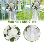 décoration mariage chaise fleurs artificielles soie rose blanc anniversaire baby shower