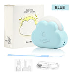 lampe nuit nuage blanche bleu rechargeable usb moderne minimaliste