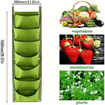 jardinage vertical organiser mural plantes poches fleurs variées tissu texturé métalliques hauteur totale
