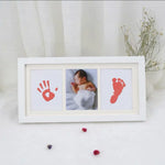 cadre photo enfant empreintes main pied blanc clips classique matériau opacité souvenir croissance