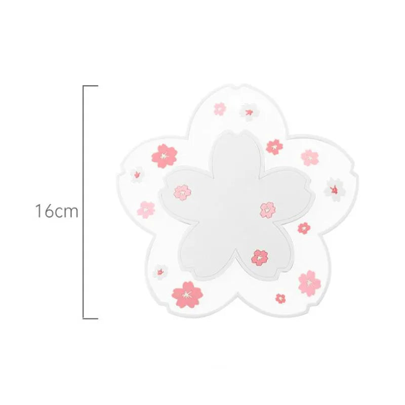 serviettes table rose fleurs blanches moderne non glissantes adhésives décoration intérieure 16cm
