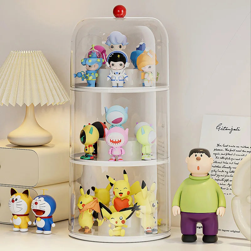 présentoir rotatif transparent moderne organiser figurines anime boîte collectionneur étanche poussière spacieux maison