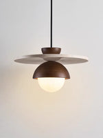 suspension lumineuse bois moderne minimaliste marron clair chambre salon restaurant couloir étude