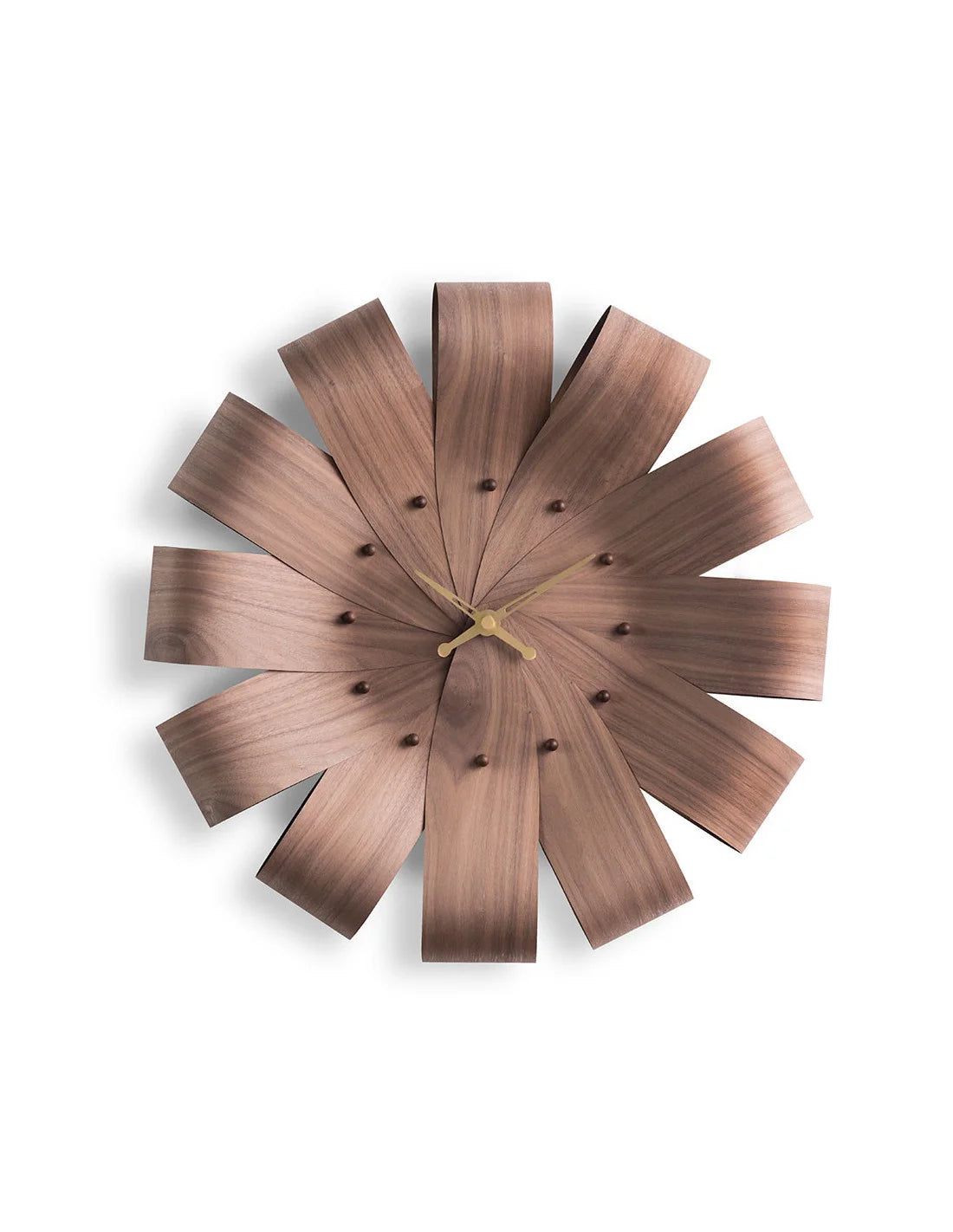 horloge murale moderne bois rayures marron aiguille quartz unique salon antique