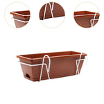 jardinière bac fleurs verte moderne clips métalliques rouille noire rechargeable extérieure balcon