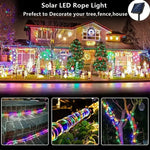 guirlande lumineuse led multicolore moderne panneau solaire adhésif extérieure 32m 22m 12m 7m fête