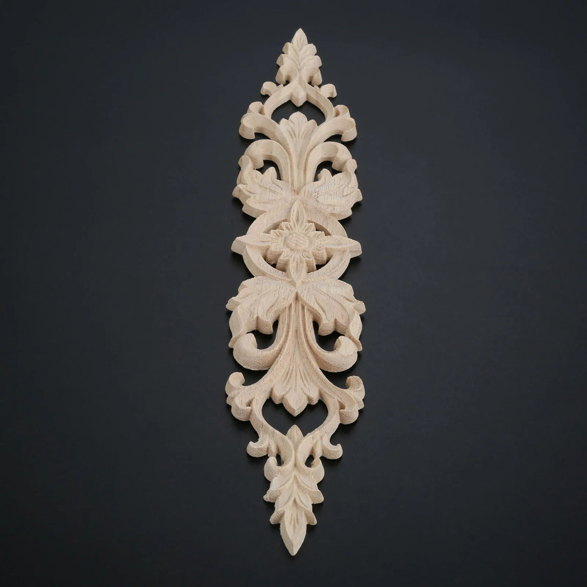 applique murale sculptée bois floral baroque ø14+ ø2 décoration mur chambre
