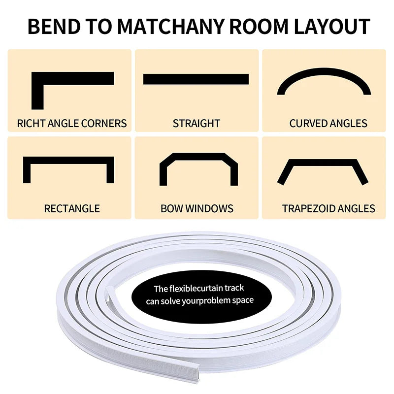 rideau polonais flexible blanc moderne facile anneaux crochets variante taille minimaliste