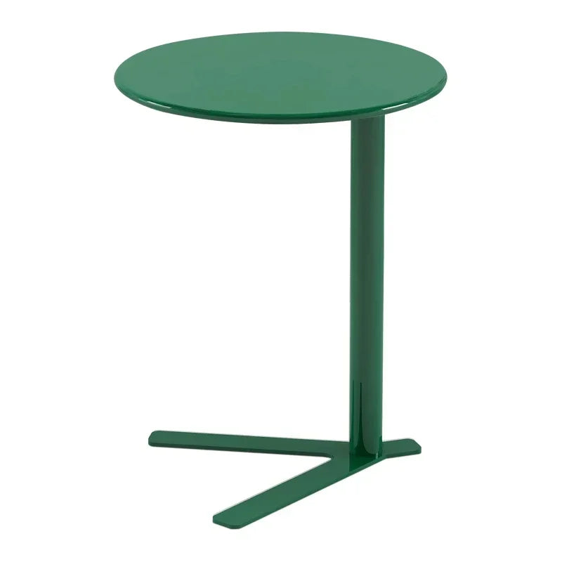 table d'appoint moderne table ronde acier inoxydable verre transparent minimaliste décoration maison plateau 48cm