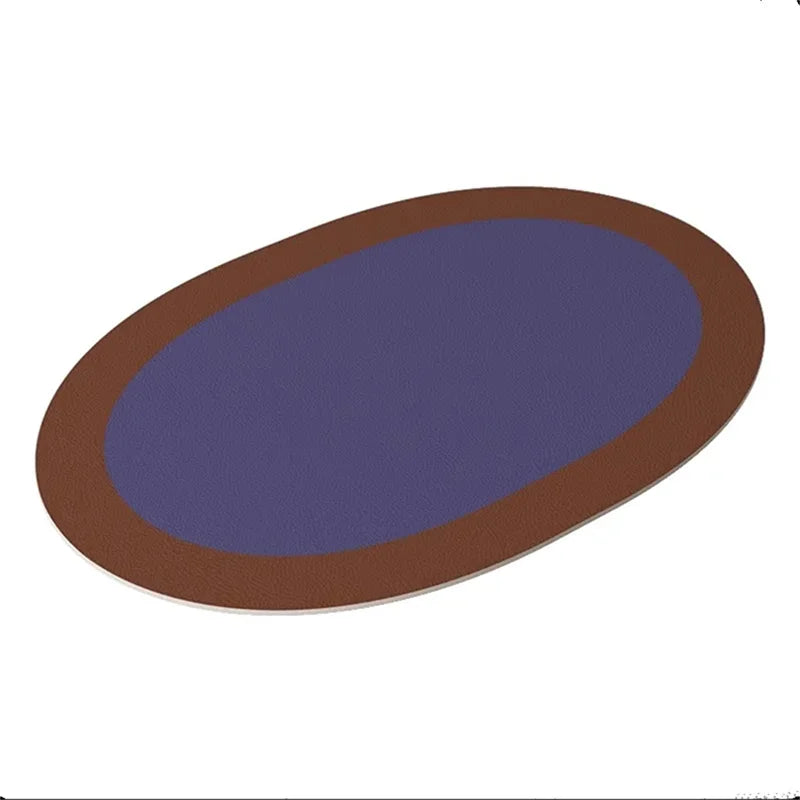 tapis table moderne vert clair bleu clair violet marron cuir texturé adhésif respectueux environnement