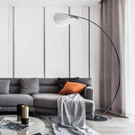lampe sol moderne led noir arc métal interrupteur bouton haute qualité chambre salon