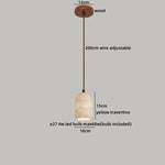 suspension lumineuse moderne pierre naturelle blanc brun lustre salon cuisine chambre minimaliste