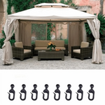 boucles rideau gazebo noir clips anti corrosion utilisation multiple moderne résistance durableextérieur PVC