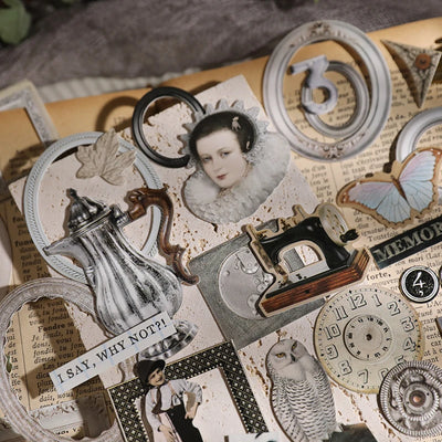 Kit de 45 papiers vintage pour scrapbooking et cadre photo