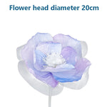 fleurs artificielles lys bleu violet décoratives intérieures mariage anniversaire semi translucides 20cm 40cm 80cm