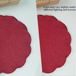 placemats rustiques lin rouge tissage naturel résistants chaleur table cuisine