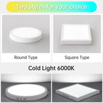 plafonnier led moderne blanc rond carré adaptateur 110240v ccc rohs ul