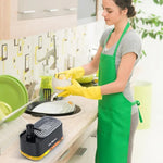 distributeur savon liquide double pompe noir vert bleu moderne éponge