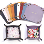 porte boutons pliables simili cuir moderne marron beige rose bleu noir orange violet voyage