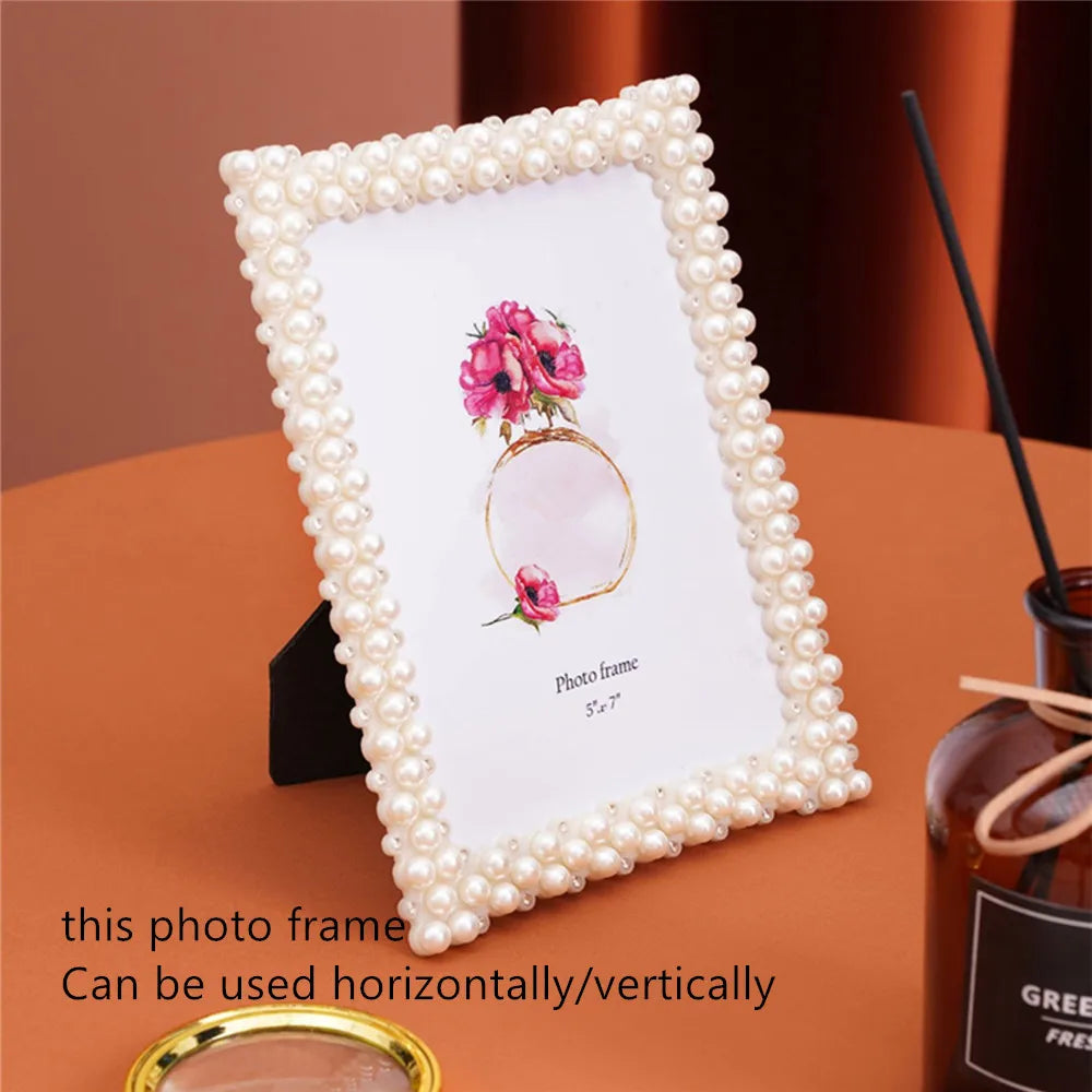 cadre photo classique fleurs blanc doré rose 4x6 inch decoration maison élégante vintage