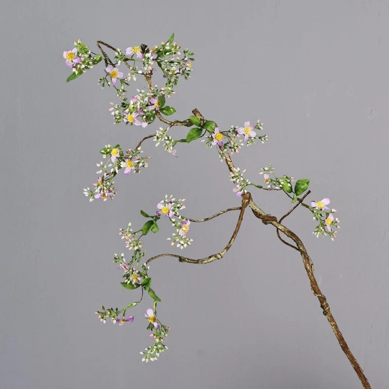décoration intérieure branche chrysanthème artificielle soie fleurs feuilles vertes mariage anniversaire
