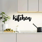 décoration murale lettre stylisée moderne adhésive noire métal 30cm 12cm
