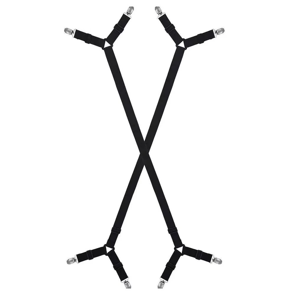 support drap lit noir blanc rayures horizontales perméable l'air fixations clips antidérapantes modernes variés