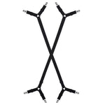 support drap lit noir blanc rayures horizontales perméable l'air fixations clips antidérapantes modernes variés