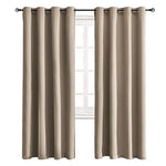 rideaux opaques bleu marine blanc noir tissu voile fenêtre moderne anneaux métalliques unis