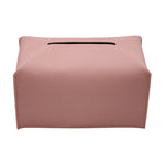 boîte mouchoirs simili cuir moderne blanc bleu rose marron minimaliste